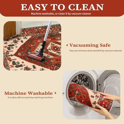 SERISSA 8x10 Washable Non Slip Boho Area Rug - Image 4