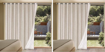 H.VERSAILTEX Linen Blackout Curtain Durable Thick Textured Linen Look 100% by HVERSAILTEX