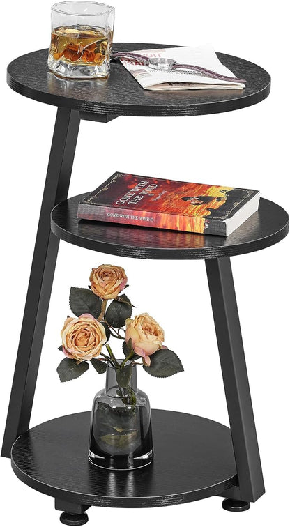 BEWISHOME Round End Table Side Table by BEWISHOME
