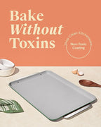 Caraway Non-Stick Ceramic Large Baking Sheet Sheet - Naturally Slick Ceramic Coating - Non-Toxic, PTFE & PFOA Free - Perfect for Baking, Roasting, and More - Large (18" x 13") - Sage
