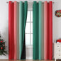 Red and Green Ombre Blackout Curtains 52Wx84L 2 Panels | Ombre Christmas by ESTELARTEXTILER