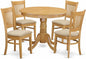 East West Furniture ANVA5-OAK-C 5 Piece Dining Room Furniture Set Includes a by EastWestFurniture
