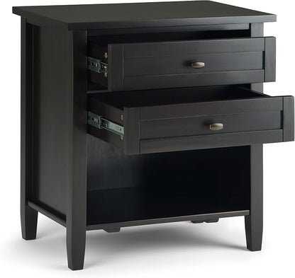 SIMPLIHOME Warm Shaker Solid Wood 24 inch Wide Transitional-Style Bedside - Image 2