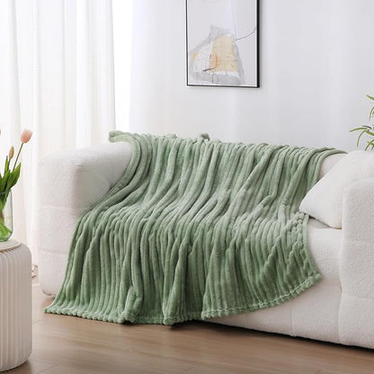 Sage Green Fleece Throw Blanket 60”×80” - Image 5
