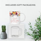 Andaz Press 11oz. Wedding Ceramic Coffee Tea Mug Gift, Fall Autumn Burgundy Orange Peach Flowers Roses Florals, Great Grandmother of the Bride, 1-Pack, Includes Gift Box