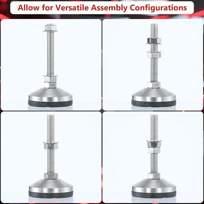 Heavy Duty 3000 lb Capacity Stainless Steel Adjustable Leveling Feet - Image 4