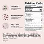 Pop & Bottle, Oat Milk Lattes - Matcha with Reishi and Maitake Mushrooms, Green Tea Latte, MCT Oil, Organic, Dairy Free, Gluten Free, Lightly Sweetened with Dates - Matcha, 8 Fl Oz (12 Pack)