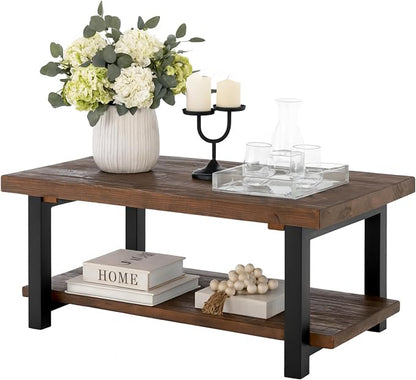 Pomona 42-Inch Rectangular Solid Wood Coffee Table - Image 7
