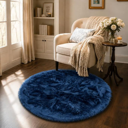 EasyJoy Faux Sheepskin Rug, Fluffy Faux Fur Rug, Ultra Soft Shag Area Rug by EasyJoy