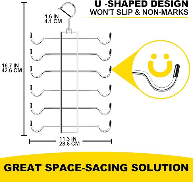 Closet Organizers and Storage, 6 Tier Tank Top Hanger, Dorm Room Essentials - Image 5