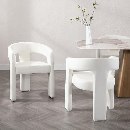 BESTANO Modern PU Leather Upholstered Dining Chairs - Image 4