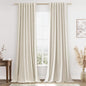 100% Blackout Linen Curtains 110 Inch Long by 52 Inch Wide 2 Panels Set by Guken