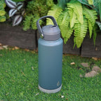 BJPKPK Insulated Water Bottle with Straw Lid, 40oz Large Thermos, BPA Free Leak Proof Stainless Steel Metal Water Bottles, Tumblers, Cups, Flasks for Travel, Sports, Grey