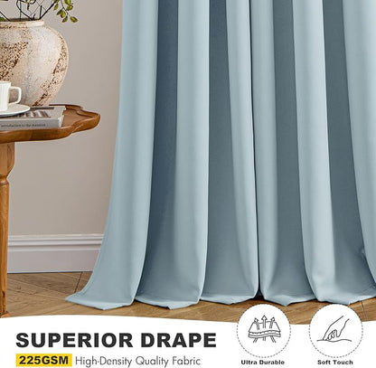 MIULEE Blackout Curtains for Bedroom 2 Panels 40 x 45 Inch Long Slate Blue | - Image 5