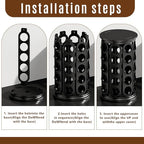 K Cup Holder, Coffee Pod Storage Carousel Holder Organizer Compatible with 40 Keurig K-Cup Pods, Home or Office Kitchen Counter Organizer（Black）