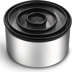 Spring Chef Large Dough Blender & Biscuit Cutter Set, Heavy Duty Stainless Steel Professional Pastry Cutter, Soft Grip, Black