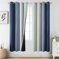 Sage Green and Navy Blue Ombre Blackout Curtains by ESTELARTEXTILER