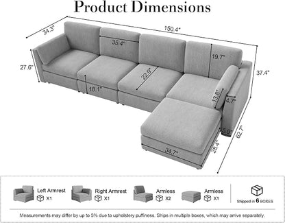 150'' Oversized Modular Sectional Sofa - Image 2