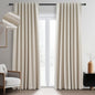 Topfinel 94 Inches Long Tan Colored Custom Blackout Linen Curtains, Internet by Topfinel