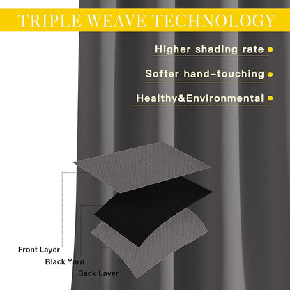 NICETOWN Sliding Door Curtains, Wide Thermal Blackout Patio Door Curtain Panel - Image 3