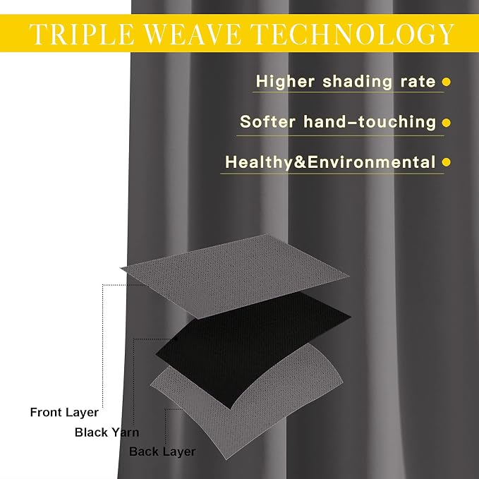 NICETOWN Blackout 118 inch Long Curtain - Image 4