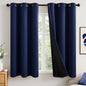 MIULEE Navy Blue 100% Blackout Curtains by MIULEE