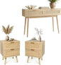 HOPUBUY Console Table and Nightstands Set of 2, Narrow Sofa Table by HOPUBUY