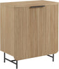 Walker Edison Reema Fluted Door Accent Table, 32 Inch, Coastal Oak by WalkerEdison