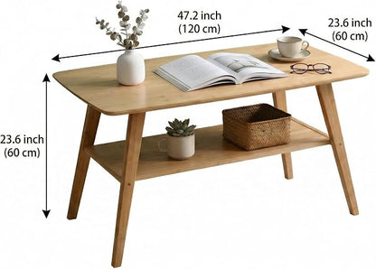 Eco-Friendly Natural Bamboo Coffee Table - Image 3