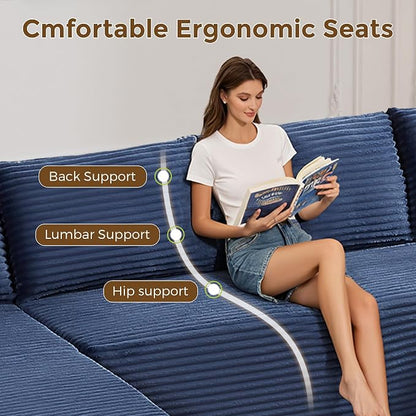 133" Oversized Cloud Boneless Sofa Couch - Image 5