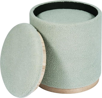 PINPLUS Round Ottoman with Storage Set of 2, Storage Ottoman with Tray - Image 6