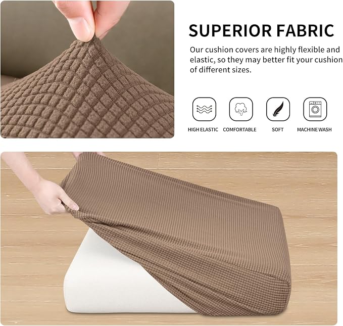 Easy-Going Stretch 2 Pieces Couch Cushion Cover - Image 5