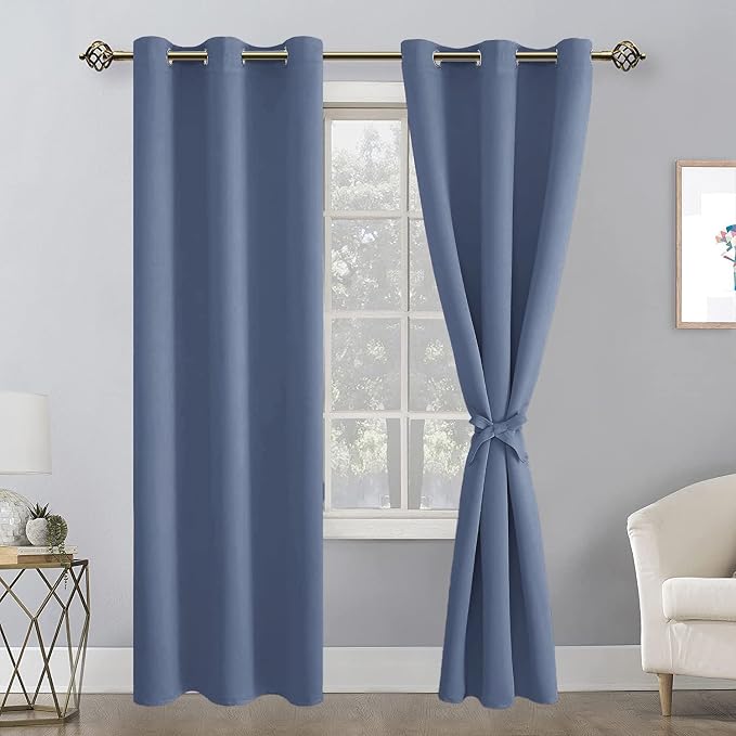 Blackout Curtains for Bedroom, 38 x 72 Inches Long, Window Curtains for Living - Image 8