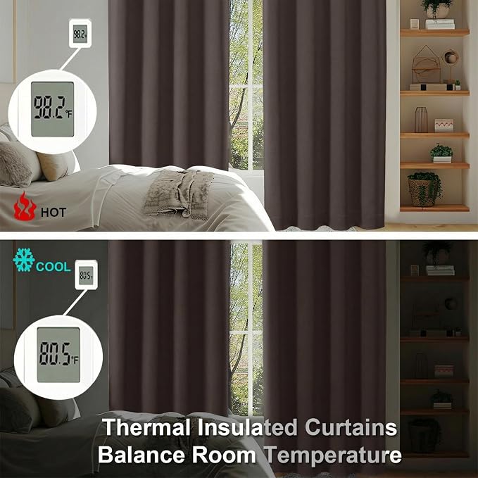 Simplebrand Ava Chocolate Blackout Curtains - Image 7