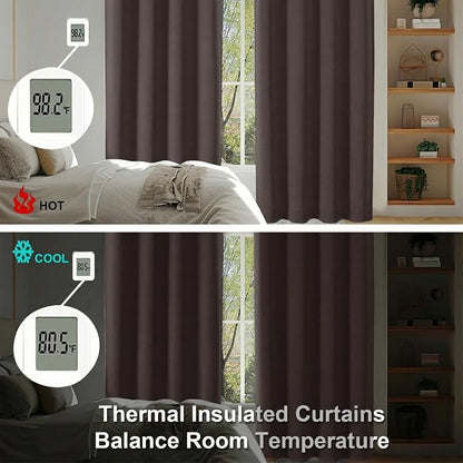 Simplebrand Ava Chocolate Blackout Curtains - Image 7