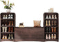 Shoe Cabinet with Bench, U-Shaped Shoe Storage Bench, Tall Shoes Cabinet with by Homiflex