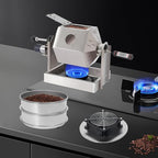Coffee Bean Roaster with Coffee Bean Cooler, Gas 500g Coffee Bean Baker Drum Type Automatic Coffee Bean Roasting Machine for Home and Commercial Use