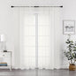 Chyhomenyc Sheer Ivory Curtains 90 inches Long 2 Panels, Light Filtering Soft by Chyhomenyc