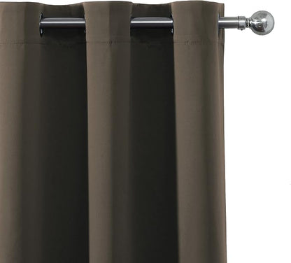 Chocolate Brown Blackout Curtains 40 x 63 Inch Length/Set of 2 Curtain - Image 6