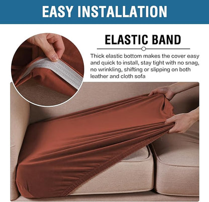 H.VERSAILTEX Velvet Stretch Couch Cushion Cover Plush Cushion Slipcover - Image 4