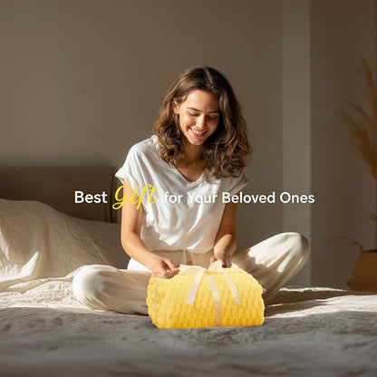 BEDELITE Light Yellow Twin Blanket - Image 2