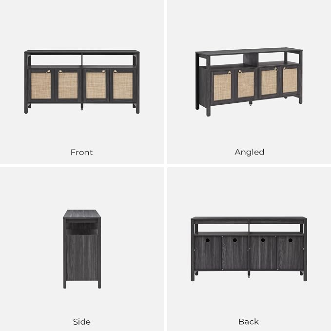 SICOTAS Rattan TV Stand for Television up to 120 Inch - Image 9