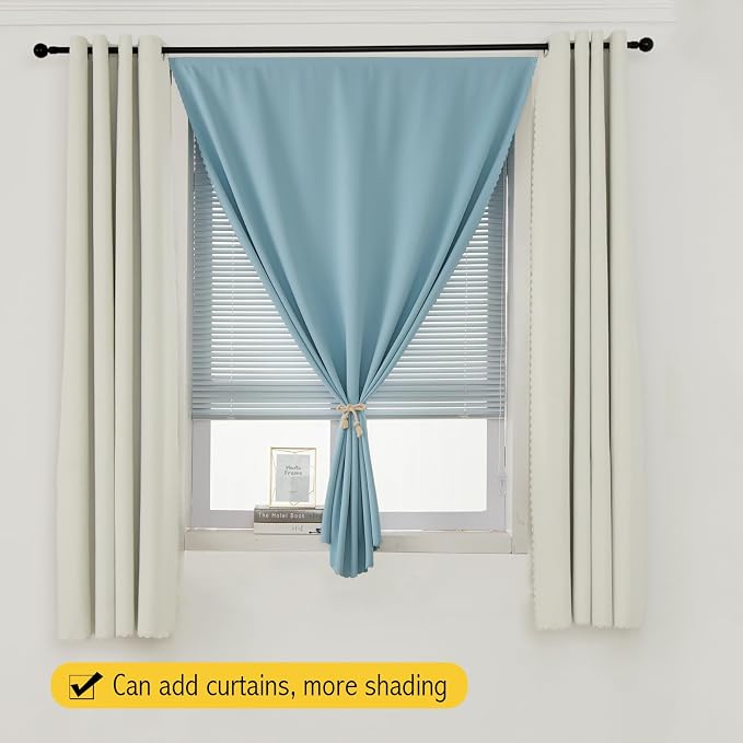 Self Adhesive Curtains, Portable Blackout Curtains Fabric Curtains - Image 9