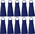 RAJRANG 100% Cotton Cooking Apron with 3 Pockets Kitchen Chef BBQ Adjustable Bib Aprons for Women Men