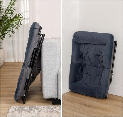 Comfy Saucer Chair for Adults, Soft Faux Fur Bedroom Chair - Image 8