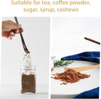 2 Pcs Matcha Spoons, Bamboo Scoop Tea Leaf Sticks Tea Whisk Scooping Teas Ceremony Utensil Chashaku Hooked Green Teas Spoon for measuring Coffee Powder Espresso Lover Spices Condiments