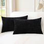 CaliTime Decorative Couch Throw Pillow Covers 26 X 16 Inches Black | Pack of 2 by CaliTime