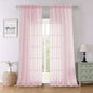Blush Pink Sheer Curtains 96 Inches Long 2 Panels Set, Modern Farmhouse Decor by Lecloud