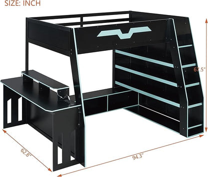 Full Size Wood Esports Loft Bed - Image 2