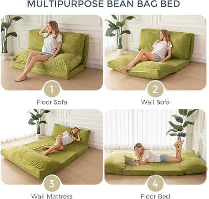 MAXYOYO Folding Sofa Bed, Extra Thick and Long Floor Sofa Convertible Sleeper - Image 5